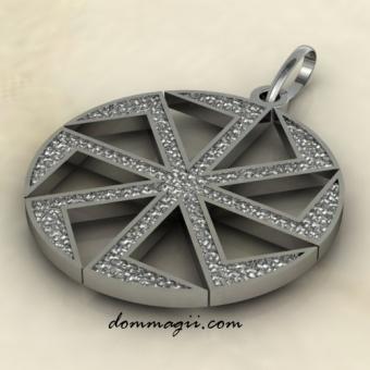 Коловрат двухсторонний из серебра