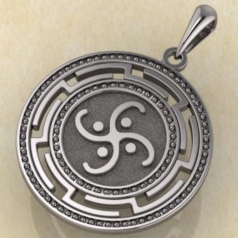 Славянский оберег «Коловрат воздушный» серебро