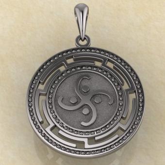 Славянская подвеска «Коловрат воздушный» серебро