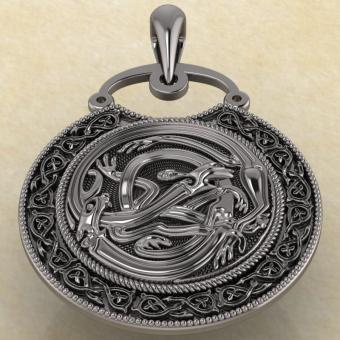 Подвеска Колт Переплетенные Драконы