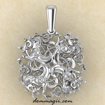 Подвеска Оберег Коневик серебро