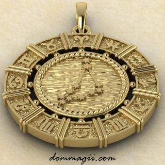 Зодиакальный знак Козерог малый из золота