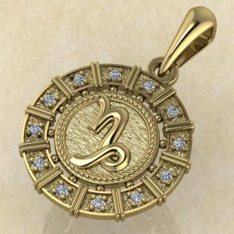 Козерог золото с бриллиантами