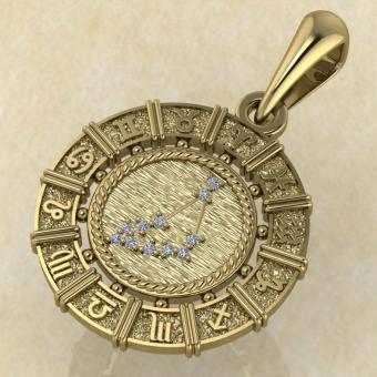 Козерог золото с вставками