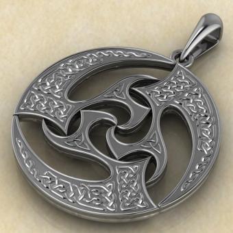 Амулет Кельтский триксель из серебра