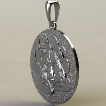 Славянский оберег Медведь-печать Велеса из серебра