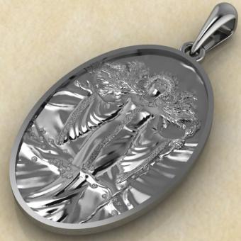 Кулон с Славянским оберегом богиня Жива из серебра