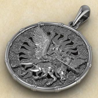 Оберег богиня Валькирия из серебра