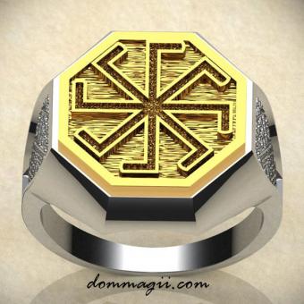 Кольцо Ладинец золото