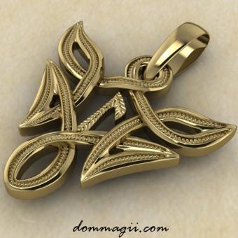 Лагуз в вязи золото