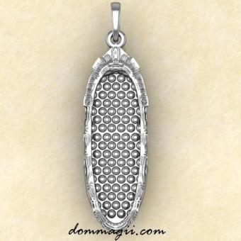 Оберег личина Волха серебро