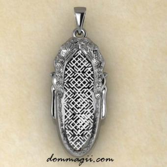 Личина Белобога из серебра