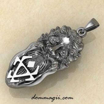 Оберег Личина Чернобога серебро