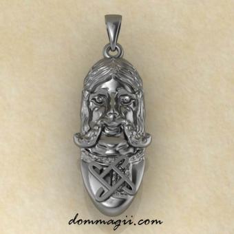 Личина бога Коляда из серебра