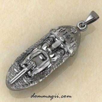 Оберег Личина Руевита из серебра