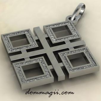 символ Макоши из серебра – славянский оберег