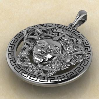 подвеска Медуза Горгона серебро