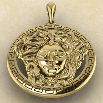 подвеска Медуза Горгона из золота