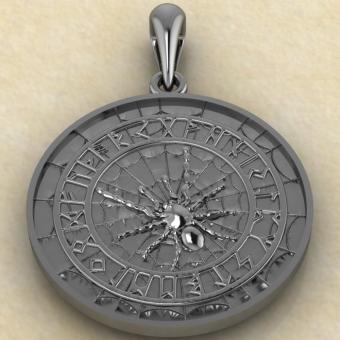 Оберегом Мизгирь паук из серебра