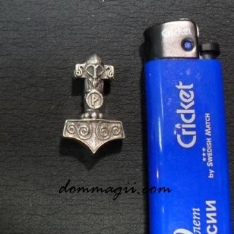 молот Тора малый из серебра – скандинавский оберег силы и защиты