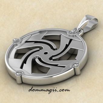 Славянский оберег Нараяна из серебра