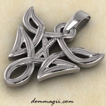 Серебряная подвеска-амулет «Наутиз в вязи»