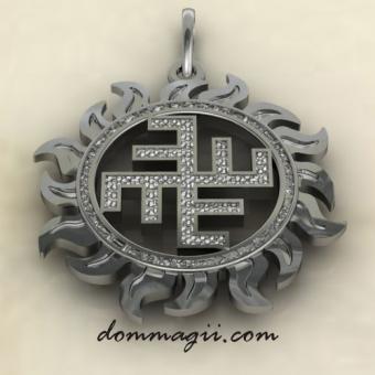 Небесный крест из серебра и золота