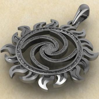 Славянский оберег Исток из серебра