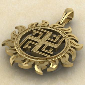 оберег Маричка в солнце из золота