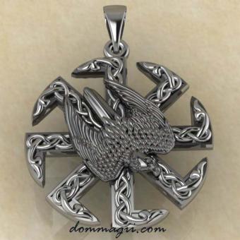Славянский Оберег сокол коловрат серебро