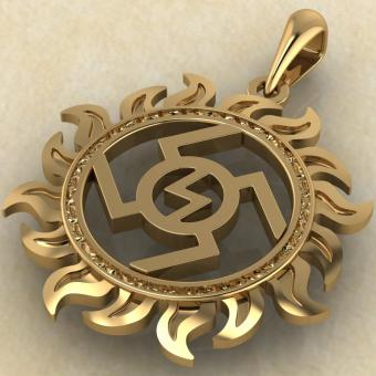 Славянский оберг Ведара из золота