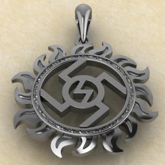 подвеска оберег Ведара из серебра