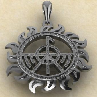 Оберег Огненный сокол серебро