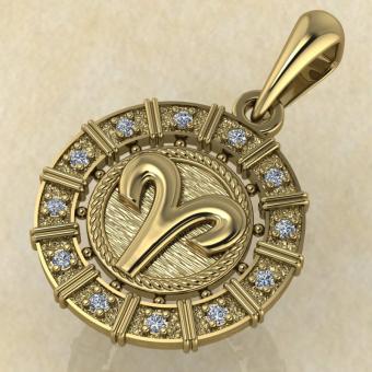 Овен золото с бриллиантами