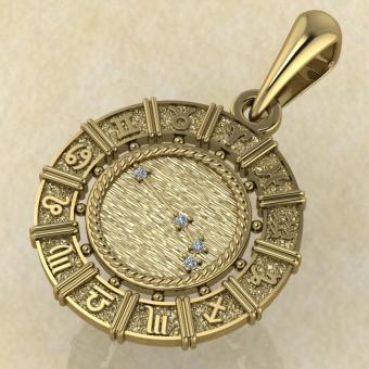 Овен золото с вставками