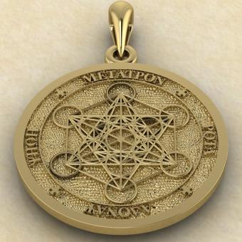 кулон Печать Метатрона золото