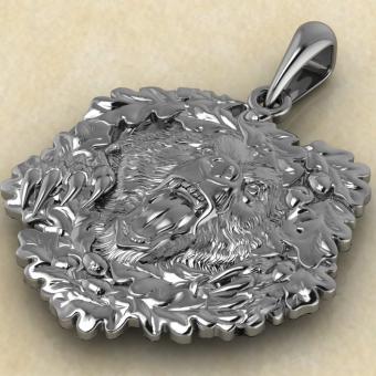 Оберег Печать Велеса - медведь из серебра