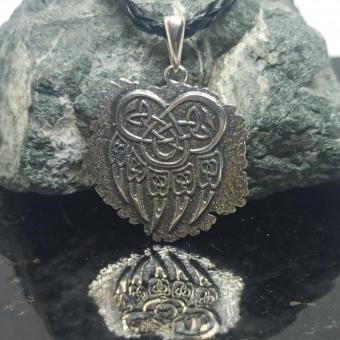 Славянский оберег Печать Велеса - медведь из серебра