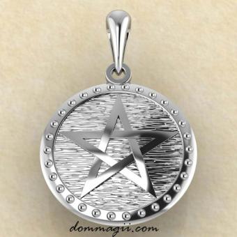Амулет Пентограмма из серебра купить