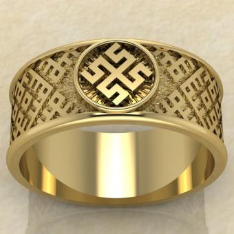  перстень с Боговником из золота