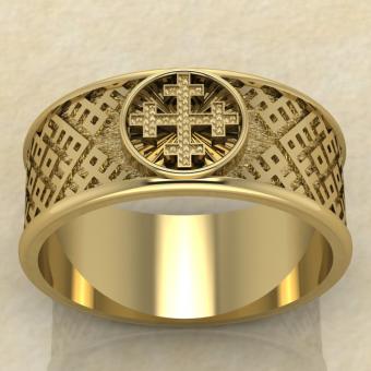 перстень Двенадцатиконечный крест из золота