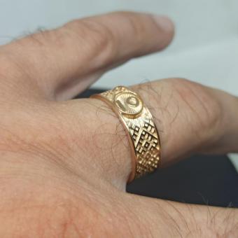 Кольцо чертог медведя золото