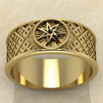 Перстень Септаграмма золото