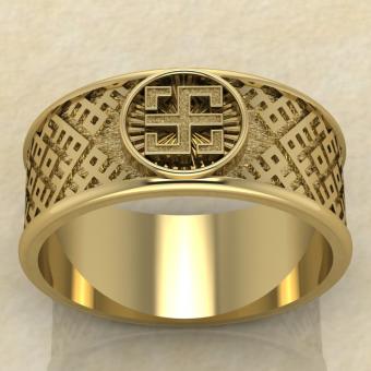 Перстень с оберегом Всеславец из золота