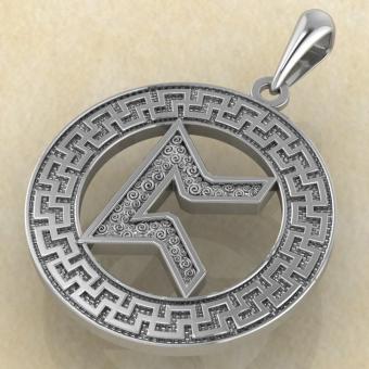 Руна «ПЕРТ» в солярном обережном круге