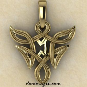 Амулет Перт в бесконечной вязи золото