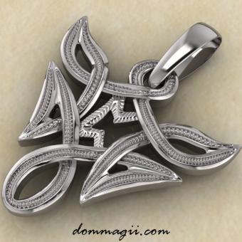 Подвеска-амулет «Перт в вязи» из серебра