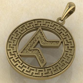 Руна «ПЕРТ» в солярном обережном круге