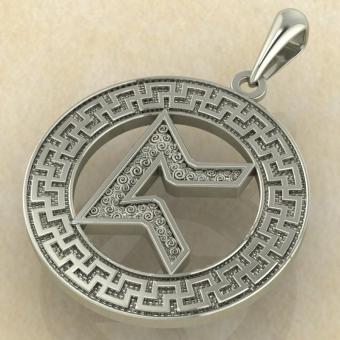 Руна «ПЕРТ» в солярном обережном круге