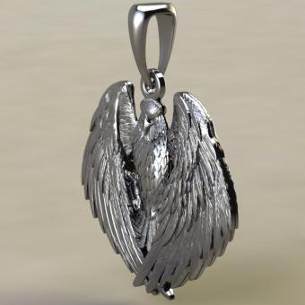 Подвеску с оберегом Атакующий орел из серебра